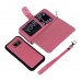 Samsung Galaxy S7 Edge - 2 in 1 PU Leather Flip Zipper Wallet Protective Cover Case with Wrist Strap - Pink
